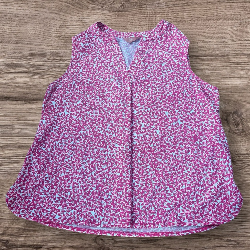 NWOT • Pink & White Sleeveless Top